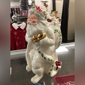 Lenox For The Holidays  “Holiday Santa Cookie Jar” Vintage Mint Condition